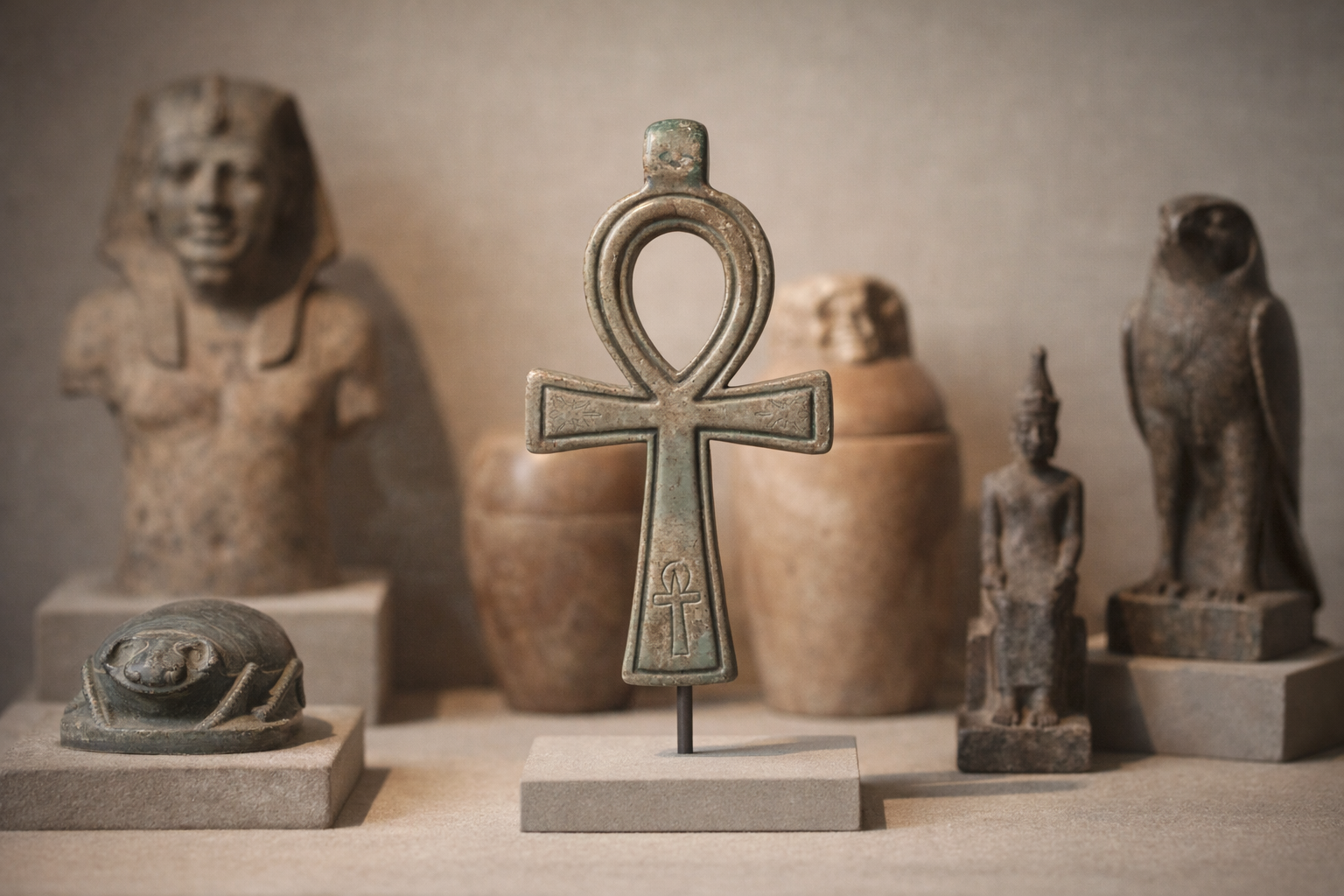 Representações do ankh no Egito Antigo Representações egípcias do símbolo ankh em arte antiga