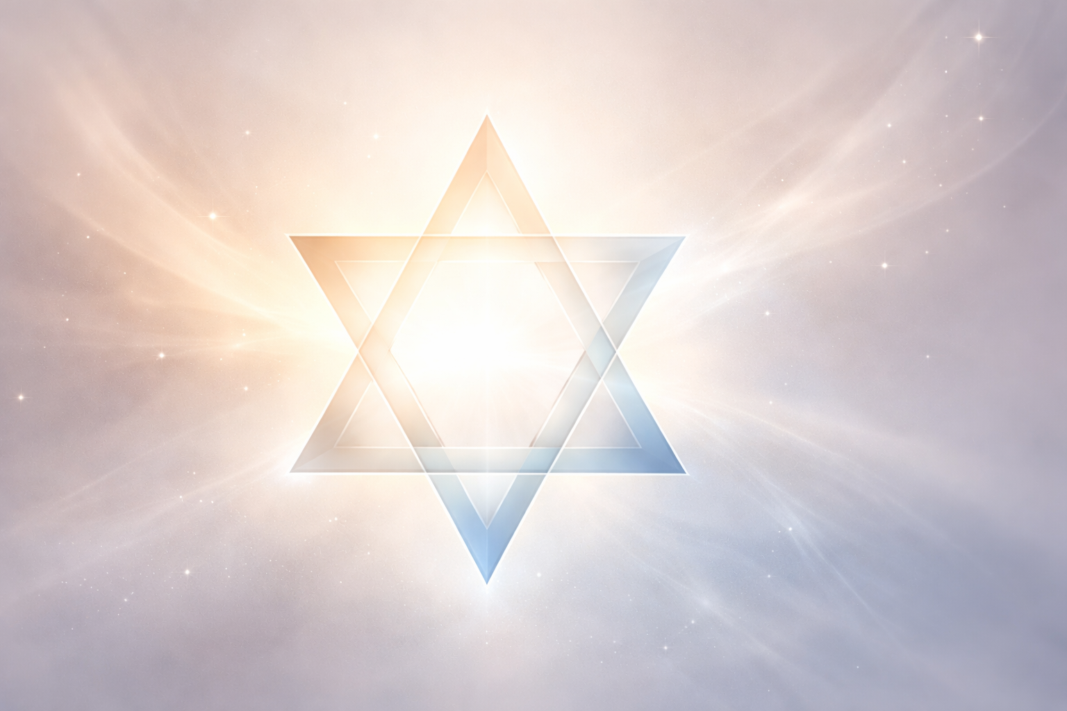 Estrela de Davi simbolizando equilíbrio entre opostos