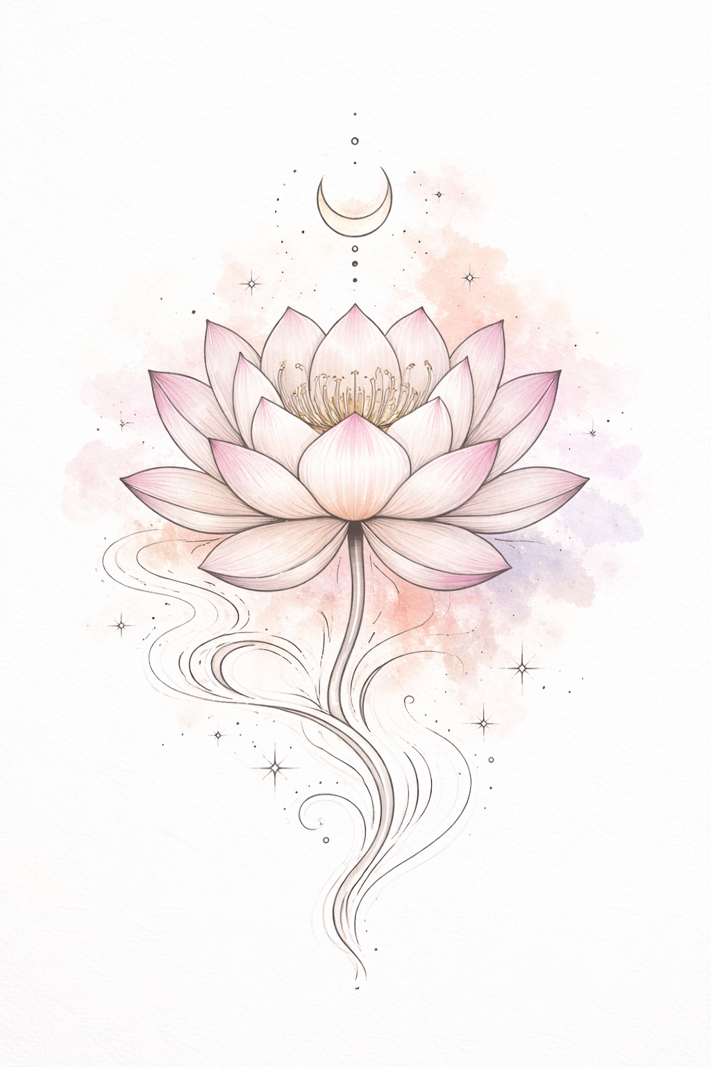 Tatuagem de flor de lótus — significado emocional e espiritual.