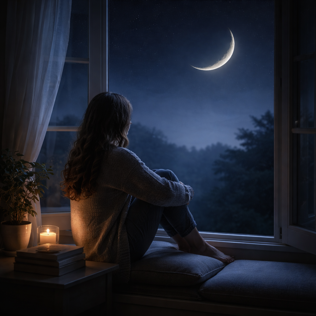 Fases da Lua com destaque para a Lua Minguante  