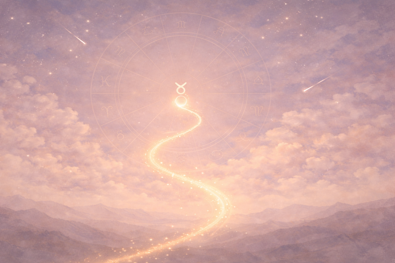 Representação simbólica do Nodo Norte no mapa astral como caminho de crescimento e aprendizado espiritual