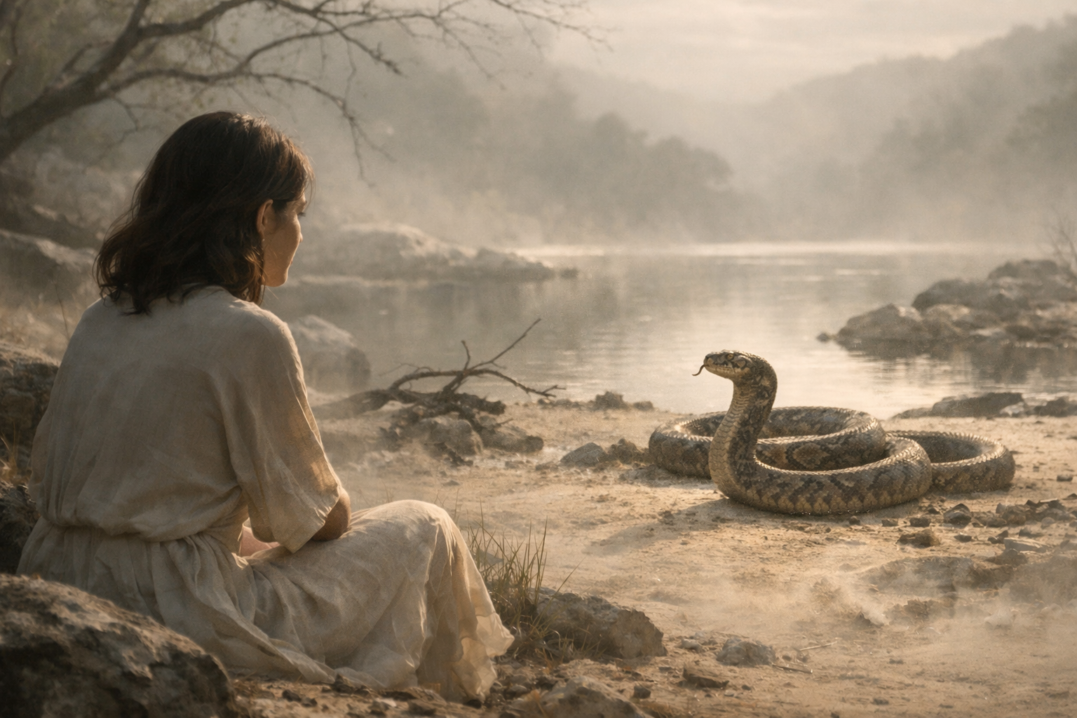 Sonhar com cobra simbolizando emoções internas e processos emocionais