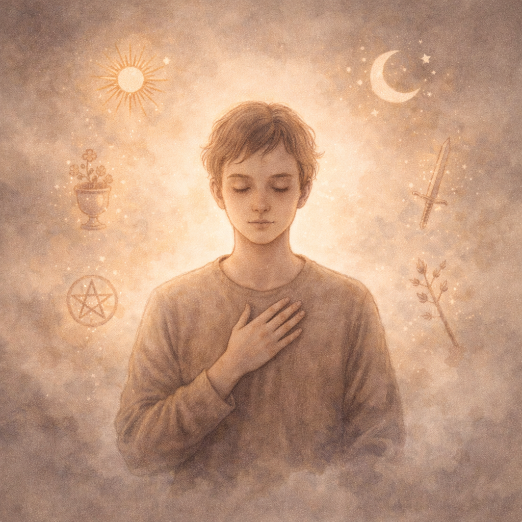 Autoescuta e vulnerabilidade emocional ativadas pelo Louco no Tarot