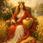 A Imperatriz no Tarot significado representado em cenário de abundância e fertilidade simbólica