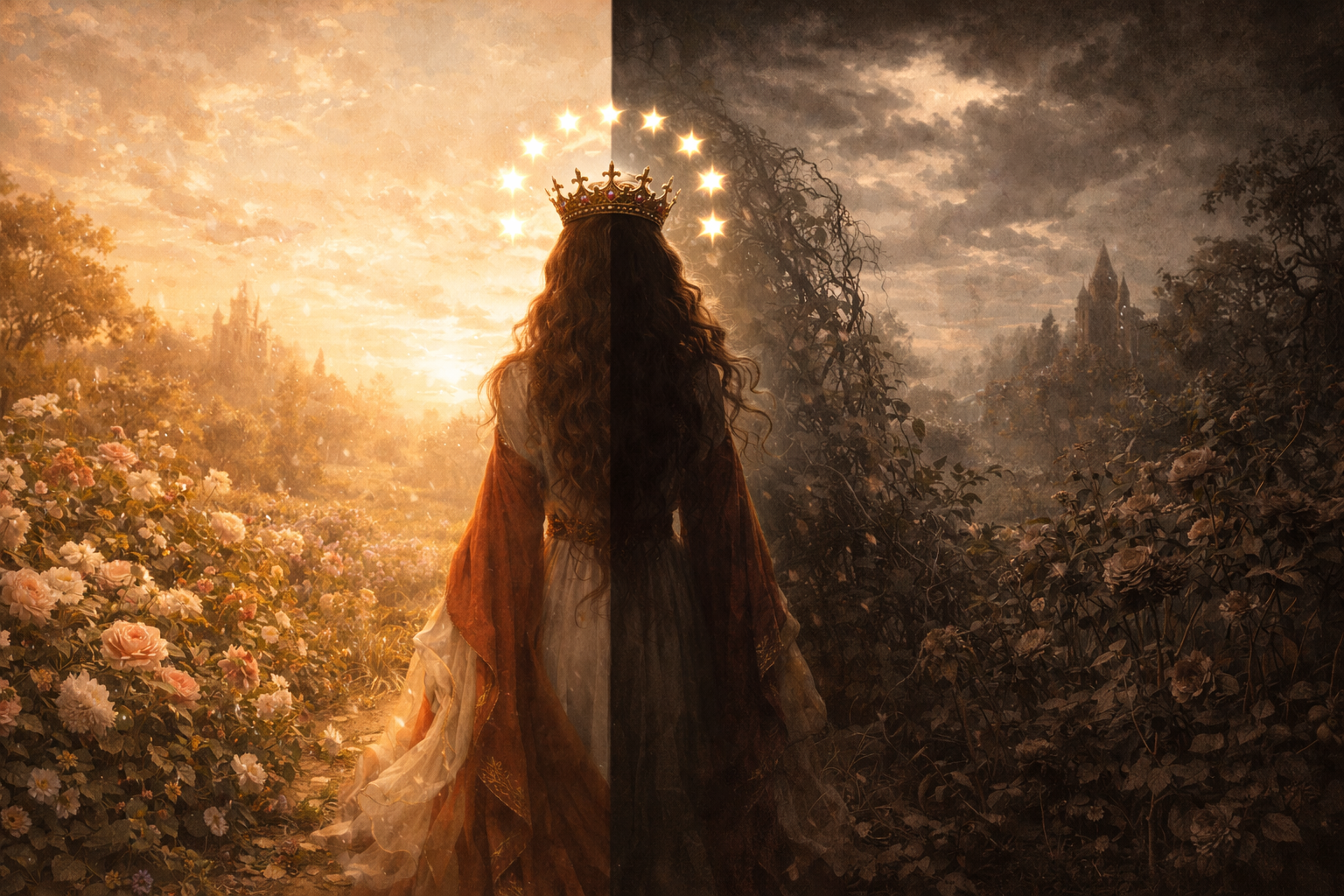 Luz e sombra da Imperatriz no Tarot representando equilíbrio entre cuidado e limites