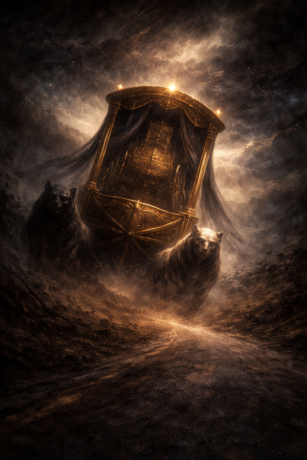 O Carro invertido no Tarot simbolizando perda de direção