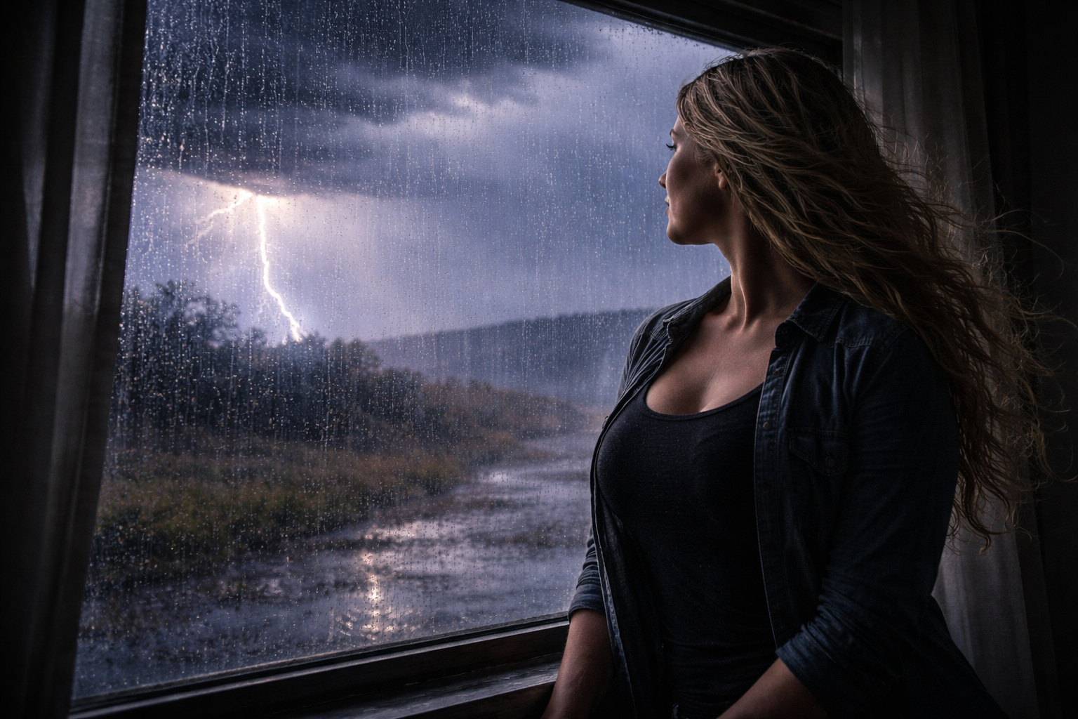 Sonhar com tempestade e chuva forte simbolizando sobrecarga emocional