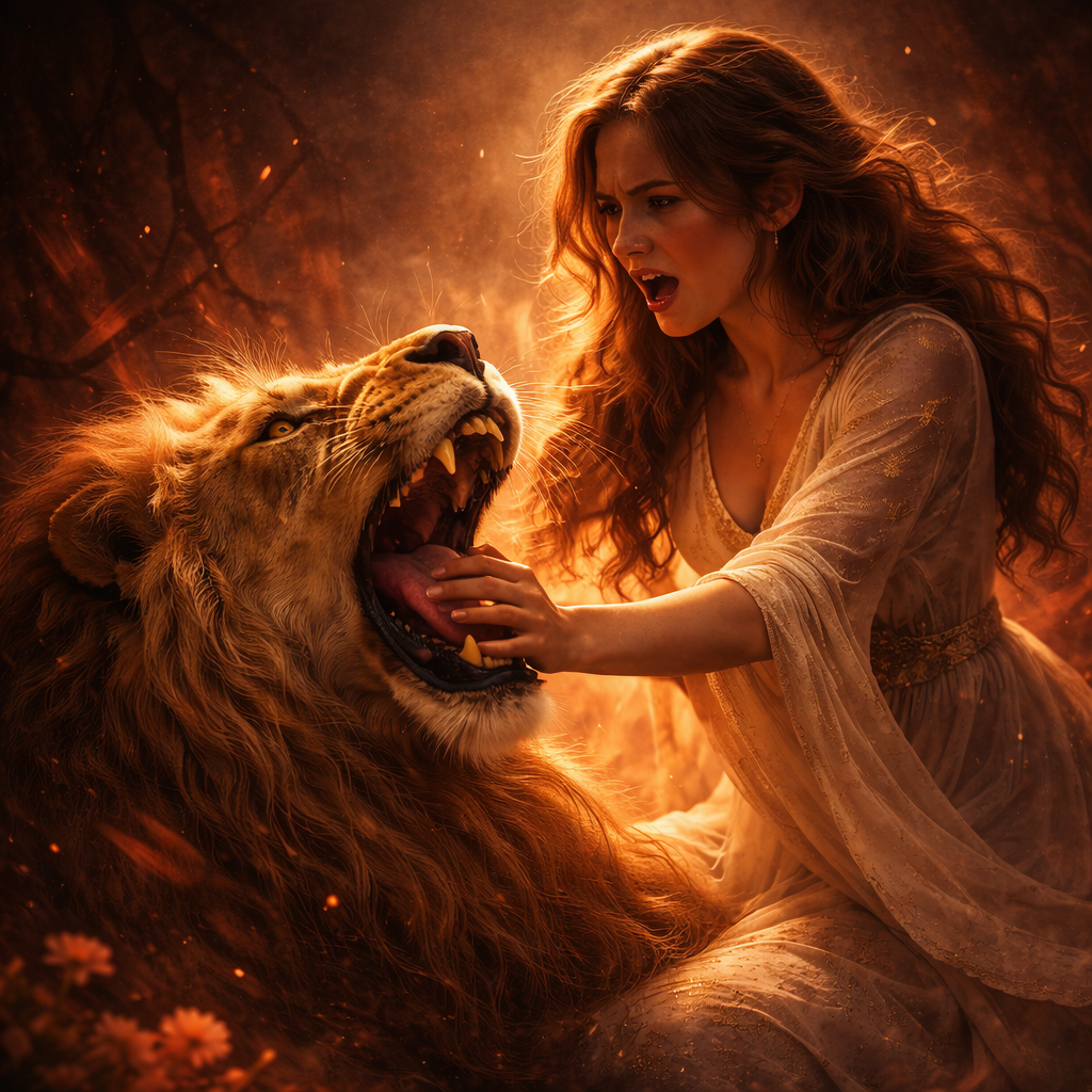 A Força invertida no Tarot representando perda de controle emocional