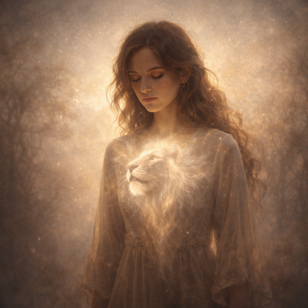 Arquétipo da carta A Força representando domínio emocional interno