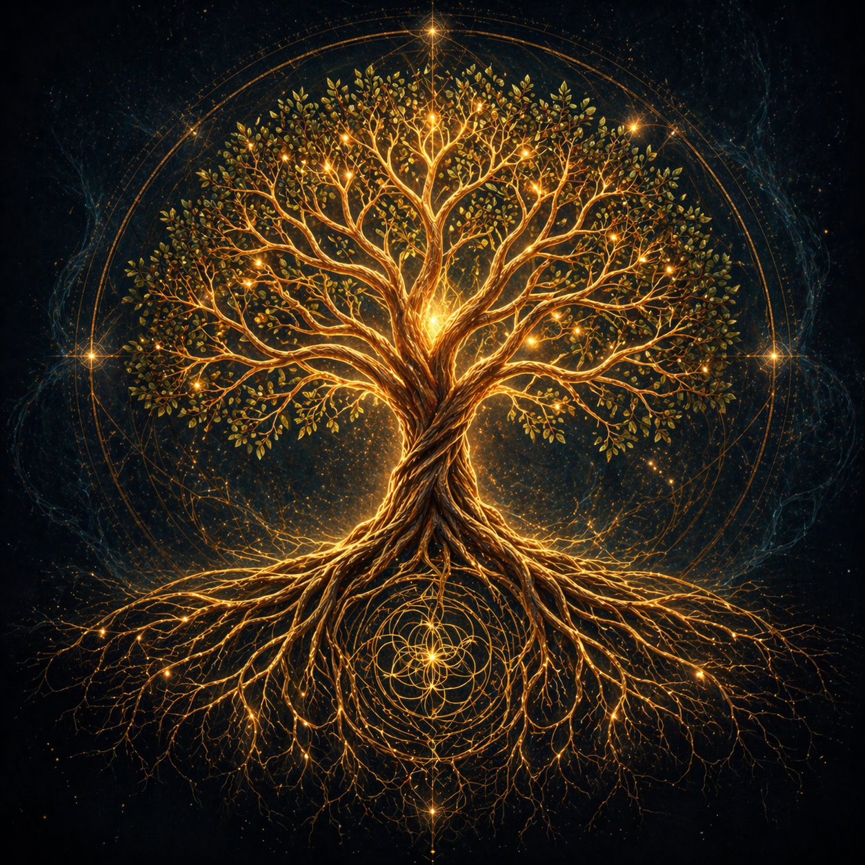 Árvore da vida símbolo espiritual raízes e proteção