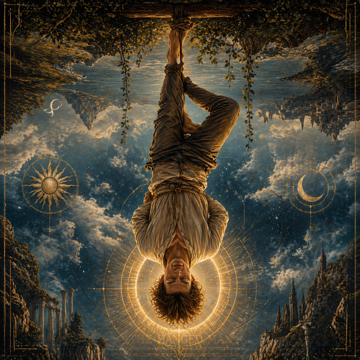 Simbologia de O Enforcado no Tarot e mudança de perspectiva