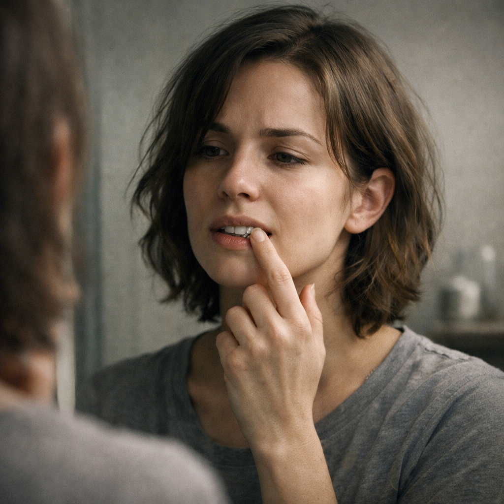 Sonhar com dente quebrando representando desgaste emocional e insegurança