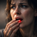 Sonhar com dente sangrando representando ferida emocional exposta