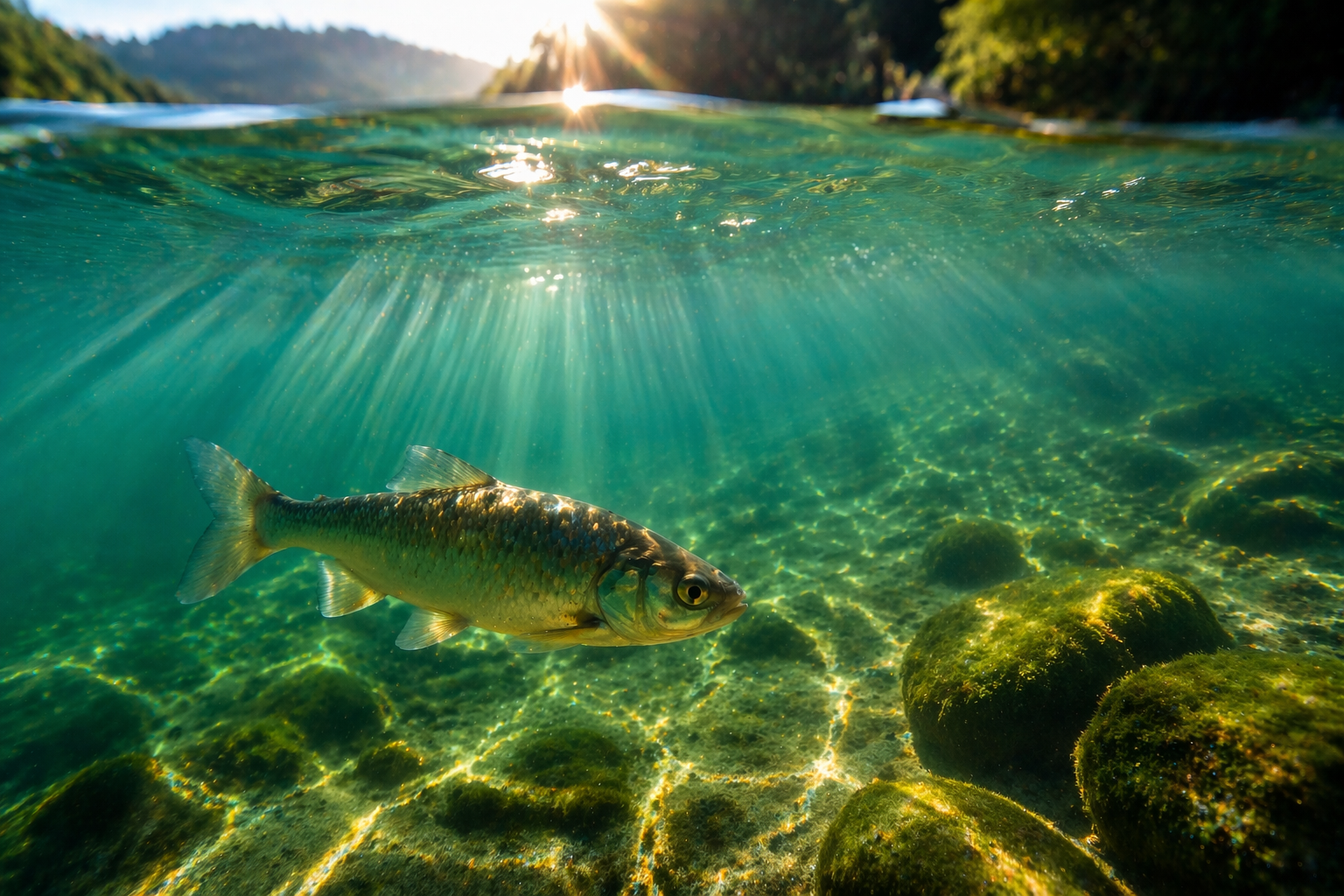 Sonhar com peixe na água limpa simbolizando clareza emocional