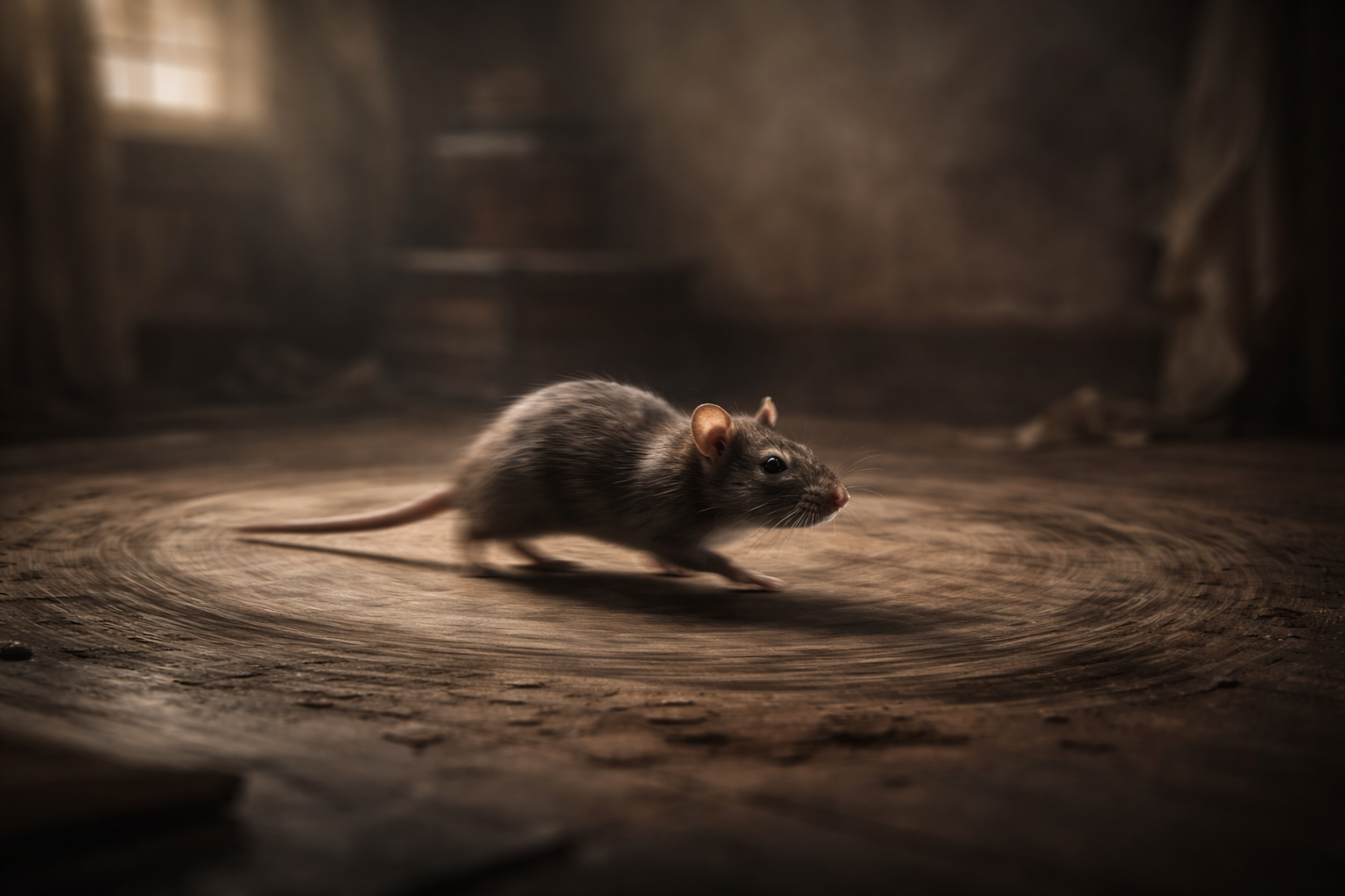 Sonhar com rato correndo simbolizando pensamentos repetitivos e ansiedade emocional