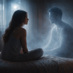 Sonhar conversando com ex em um cenário noturno introspectivo