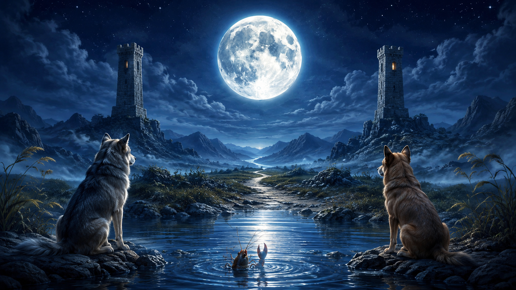 A Lua no Tarot simbolizando intuição, emoções ocultas e caminho pela névoa