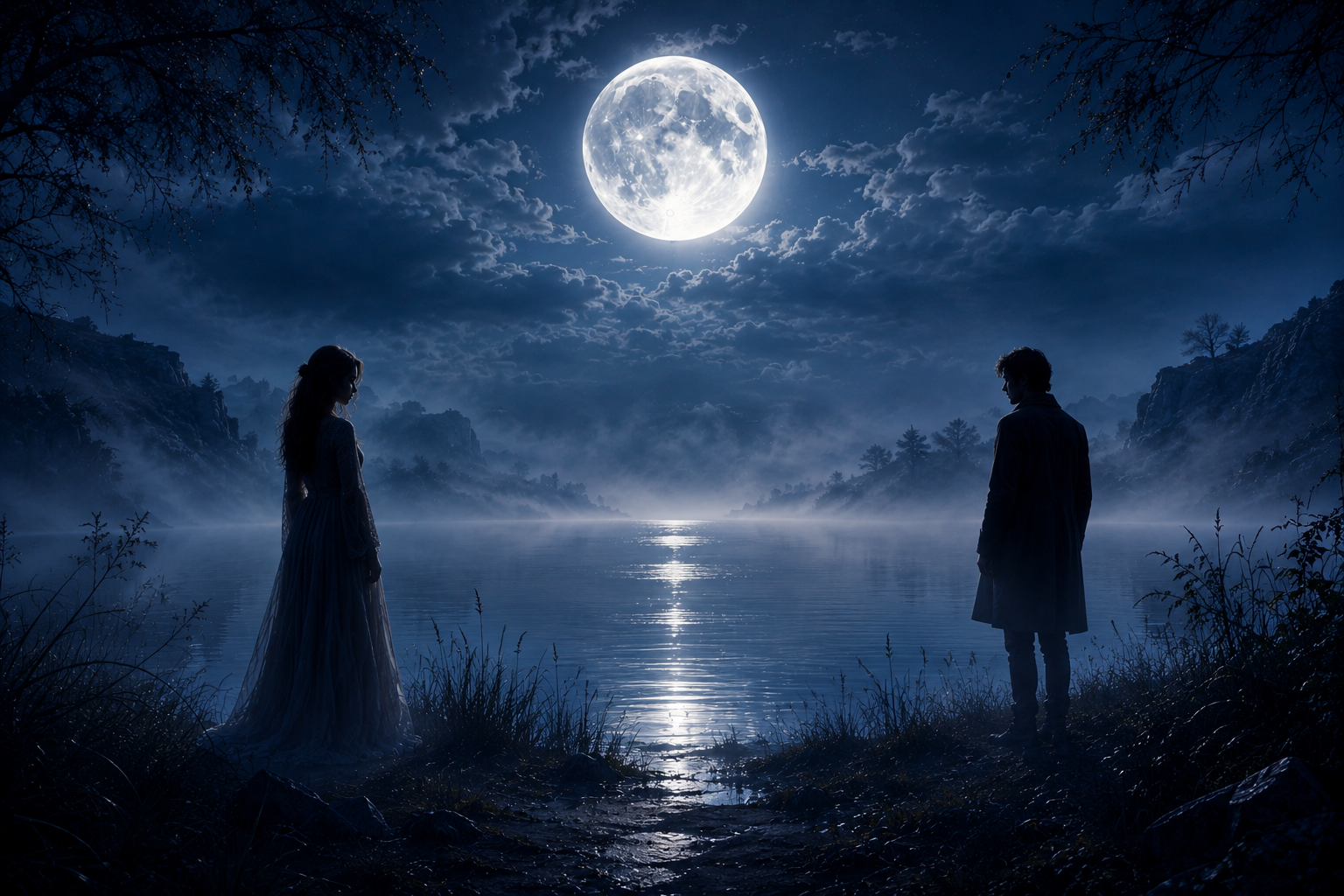 A Lua no Tarot no amor mostrando dúvidas, silêncio e emoções ocultas