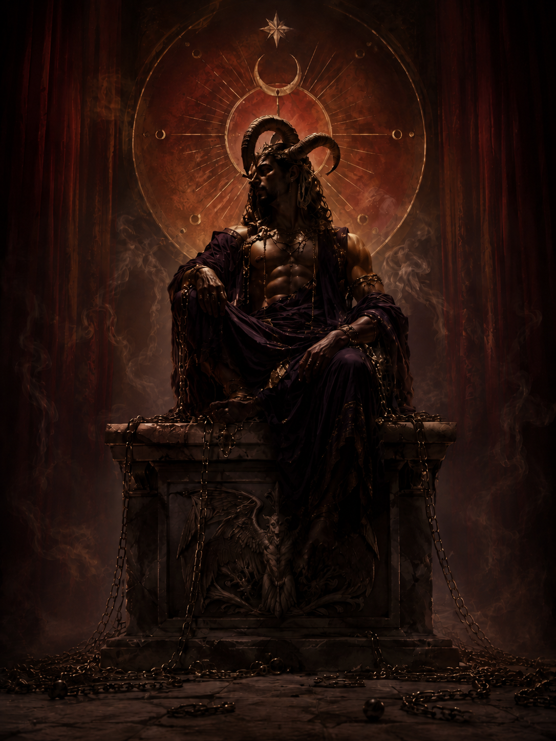 O Diabo no Tarot simbolizando apego, desejo e padrões que aprisionam