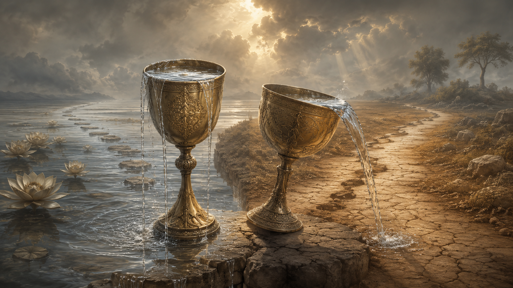 A Temperança invertida no Tarot simbolizando desequilíbrio, pressa e desalinhamento