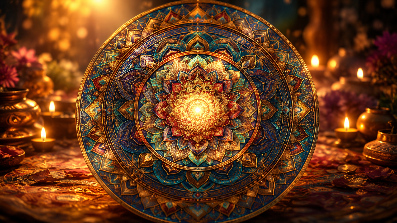 Significado da mandala representando centro, equilíbrio e presença interior