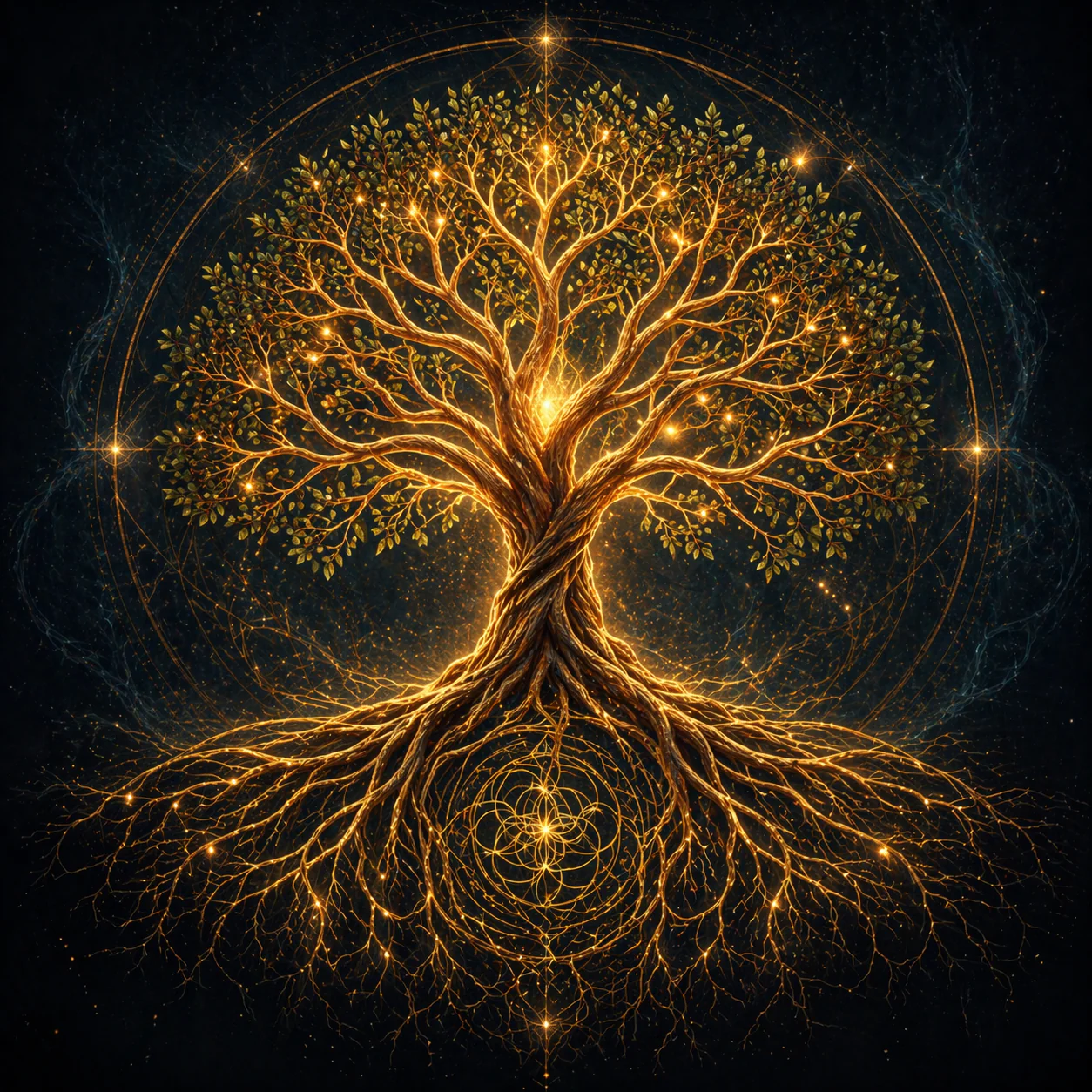 Árvore da vida símbolo espiritual raízes e proteção
