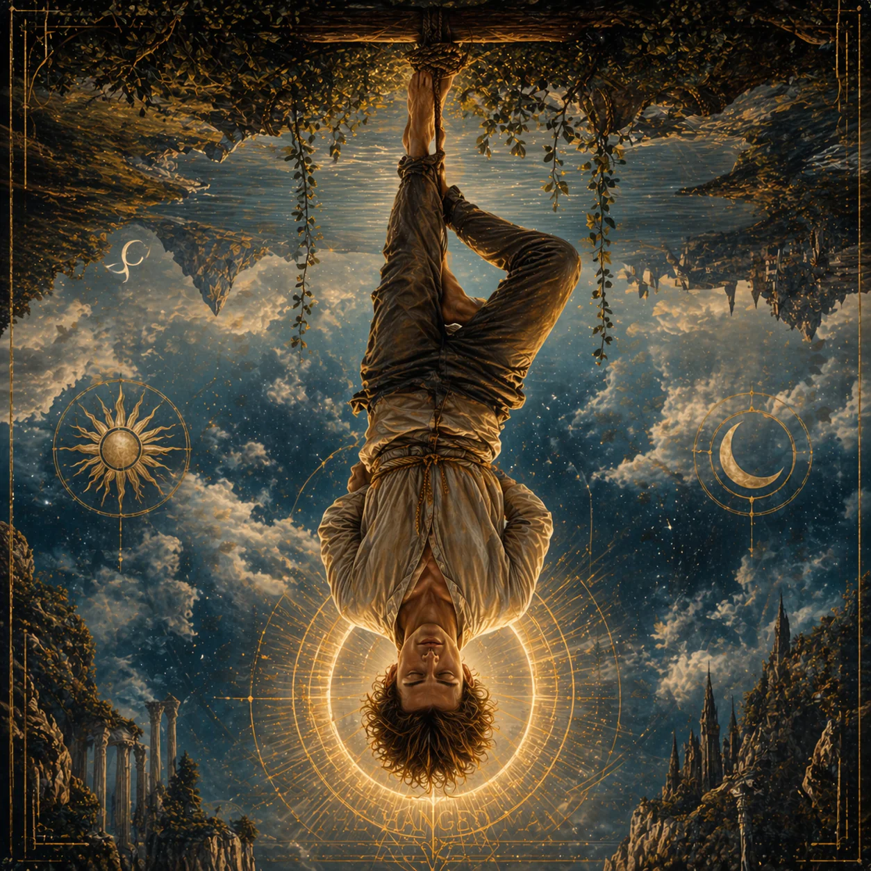 Simbologia de O Enforcado no Tarot e mudança de perspectiva