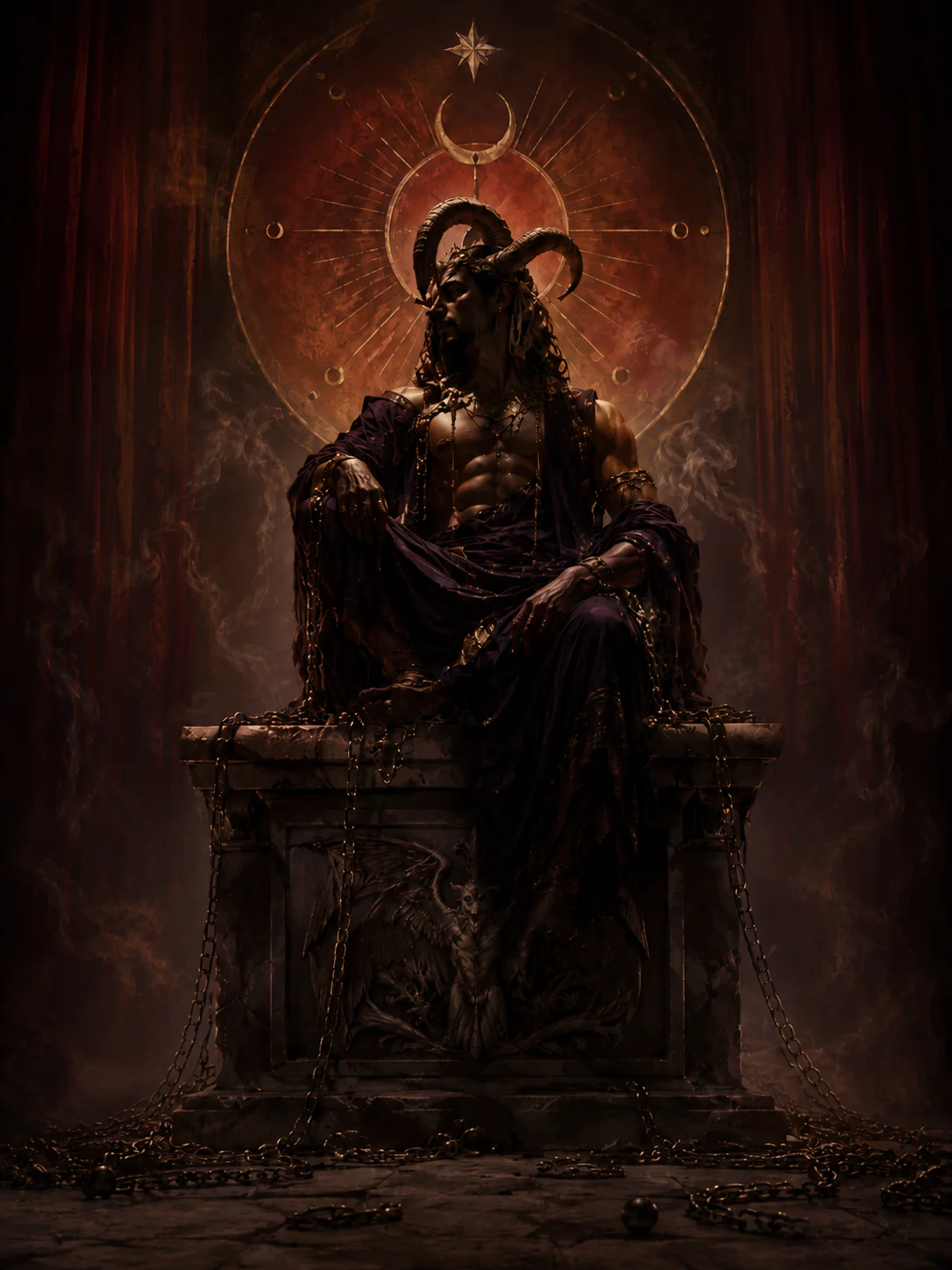 O Diabo no Tarot simbolizando apego, desejo e padrões que aprisionam