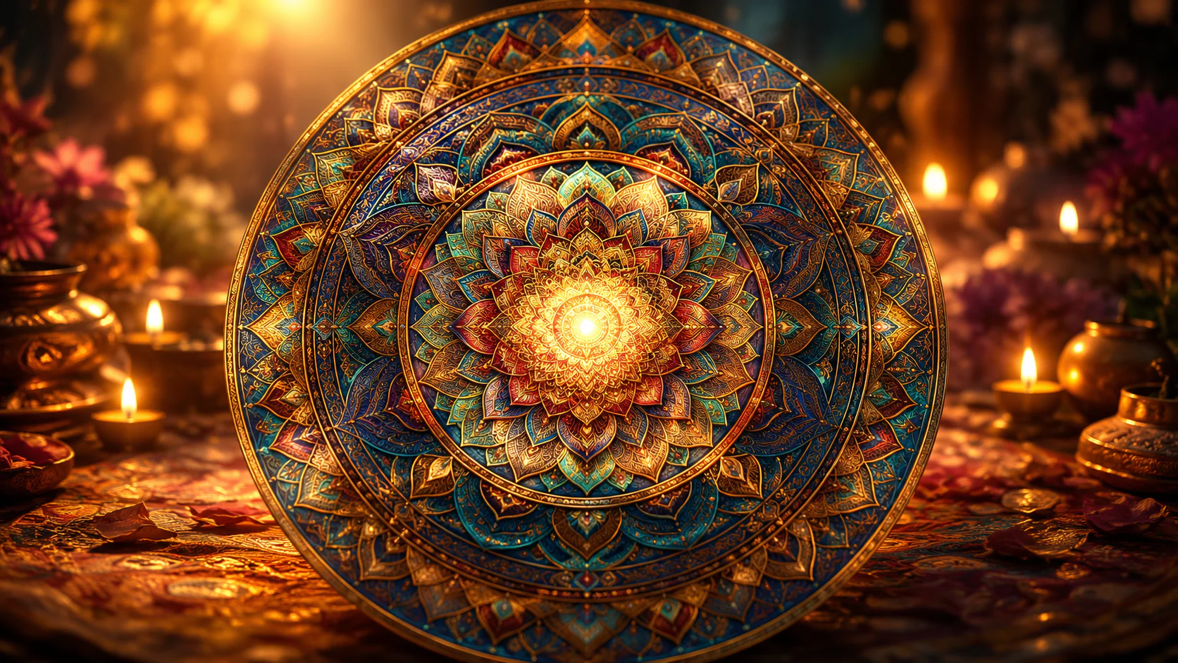 Significado da mandala representando centro, equilíbrio e presença interior